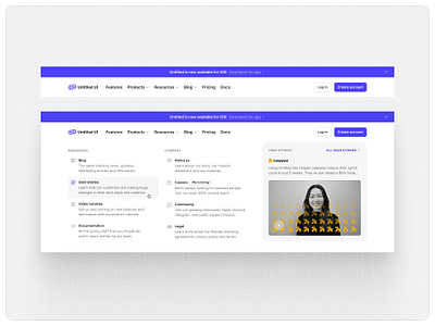 Meganav — Untitled UI header nav meganav nav menu navbar web design website nav