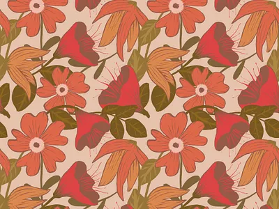Sunny Garden. Seamless pattern fabric fashion floral flower pattern seamless pattern surface pattern textile