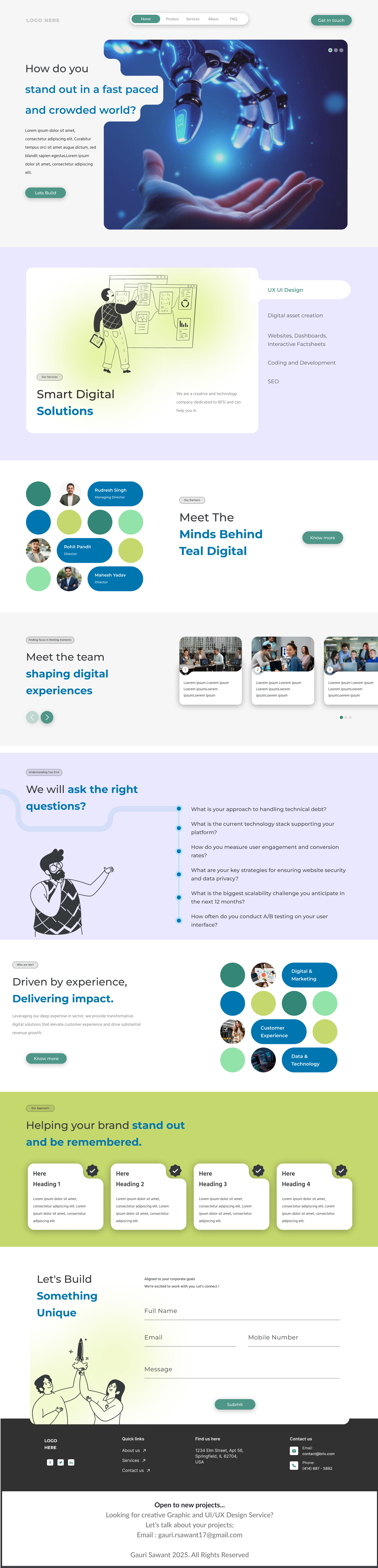 Landing Page Design ai design design graphic design home page landing page motion graphics section design service page ui ui interface design ux