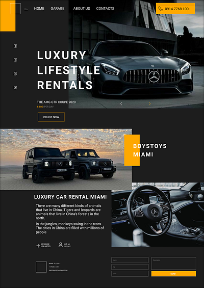 Website Luxury Car Rental app branding design graphic design illustration ui ux