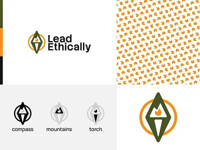 Logo for Lead Ethically brand brand design brand designer branding branding designer compass design elegant graphic design leader logo logo logo design logo designer logodesign logodesigner logotype modern mountain torch