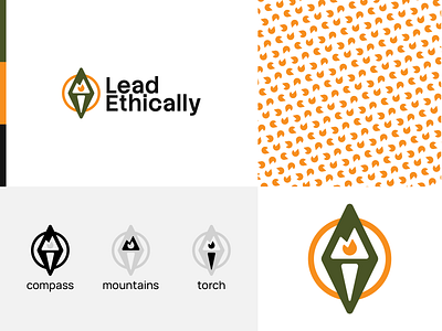 Logo for Lead Ethically brand brand design brand designer branding branding designer compass design elegant graphic design leader logo logo logo design logo designer logodesign logodesigner logotype modern mountain torch
