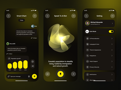 NeuraME - AI Assistant Mobile App ai assistant ai chatbot ai mobile app design app interface artificial intelligence chatbot futuristicui mobile app modern design neuralux nextgenai productivity app smart assistant tech innovation ui design voice ai voice recognition voiceassistant