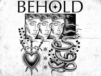 BEHOLD art illustration merch streetwear tshirt vector