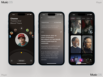 Track Them ai dashboard design homepage illustration interface ios iphone mobile music os