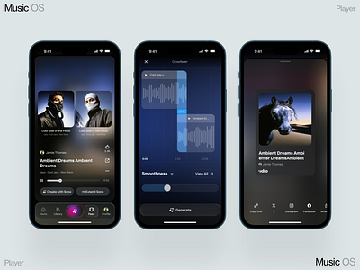 Music Mix ai dashboard design homepage illustration interface ios iphone mobile music os