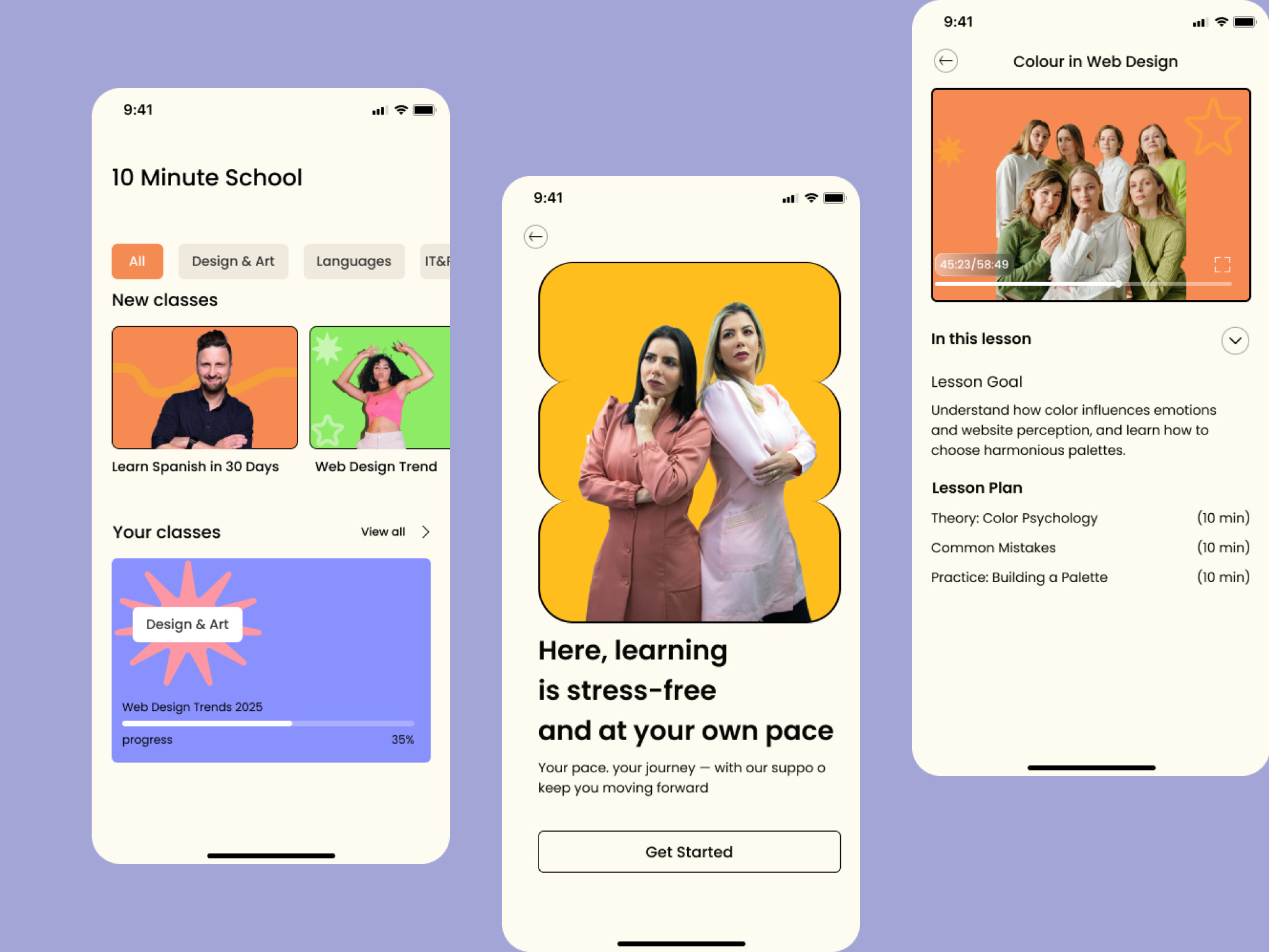 Example of Minimal Clean Mobile App Interface Design