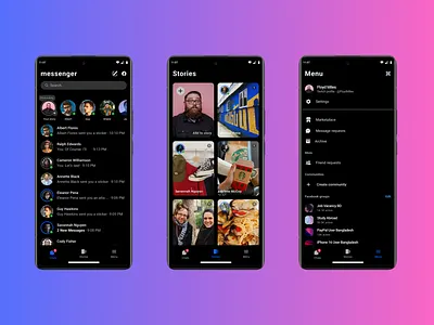 Messanger App UI Clone app design facebook interface design messenger ui ui clone uiux user experience