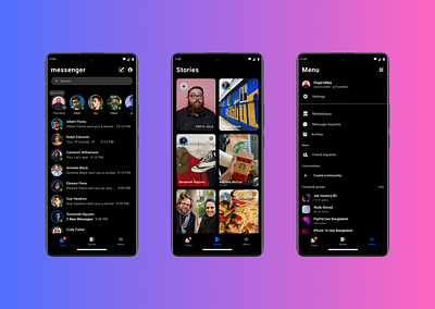 Messanger App UI Clone app design facebook interface design messenger ui ui clone uiux user experience