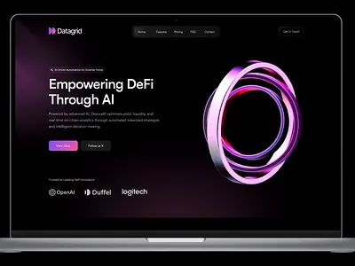 Defi landing page ai based crypto ai based defi ai driven defi ai driven defi landing page blockchain crypto crypto ai crypto dashboard crypto landing page cryptocurrency defi landing page investment landing page startup token ui ui ux web 3 web design webdesign