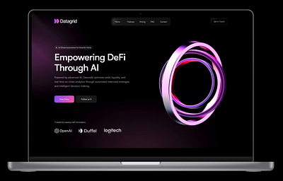 Defi landing page ai based crypto ai based defi ai driven defi ai driven defi landing page blockchain crypto crypto ai crypto dashboard crypto landing page cryptocurrency defi landing page investment landing page startup token ui ui ux web 3 web design webdesign