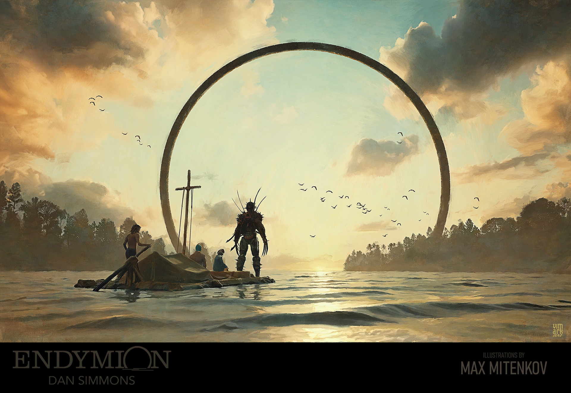 Endymion 2d book concept cover dan endymion illustration painting simmons vimark