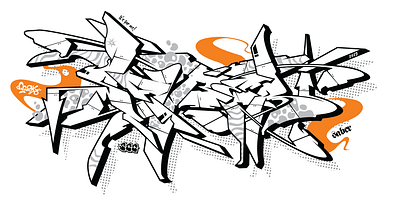 SCC Name Swap (fixer 1) - SABER graffiti illustration typography vector