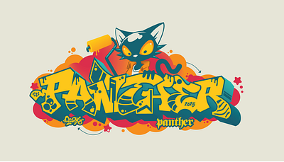 SCC Name Swap (fixer 2) - PANTHER design graffiti illustration typography vector