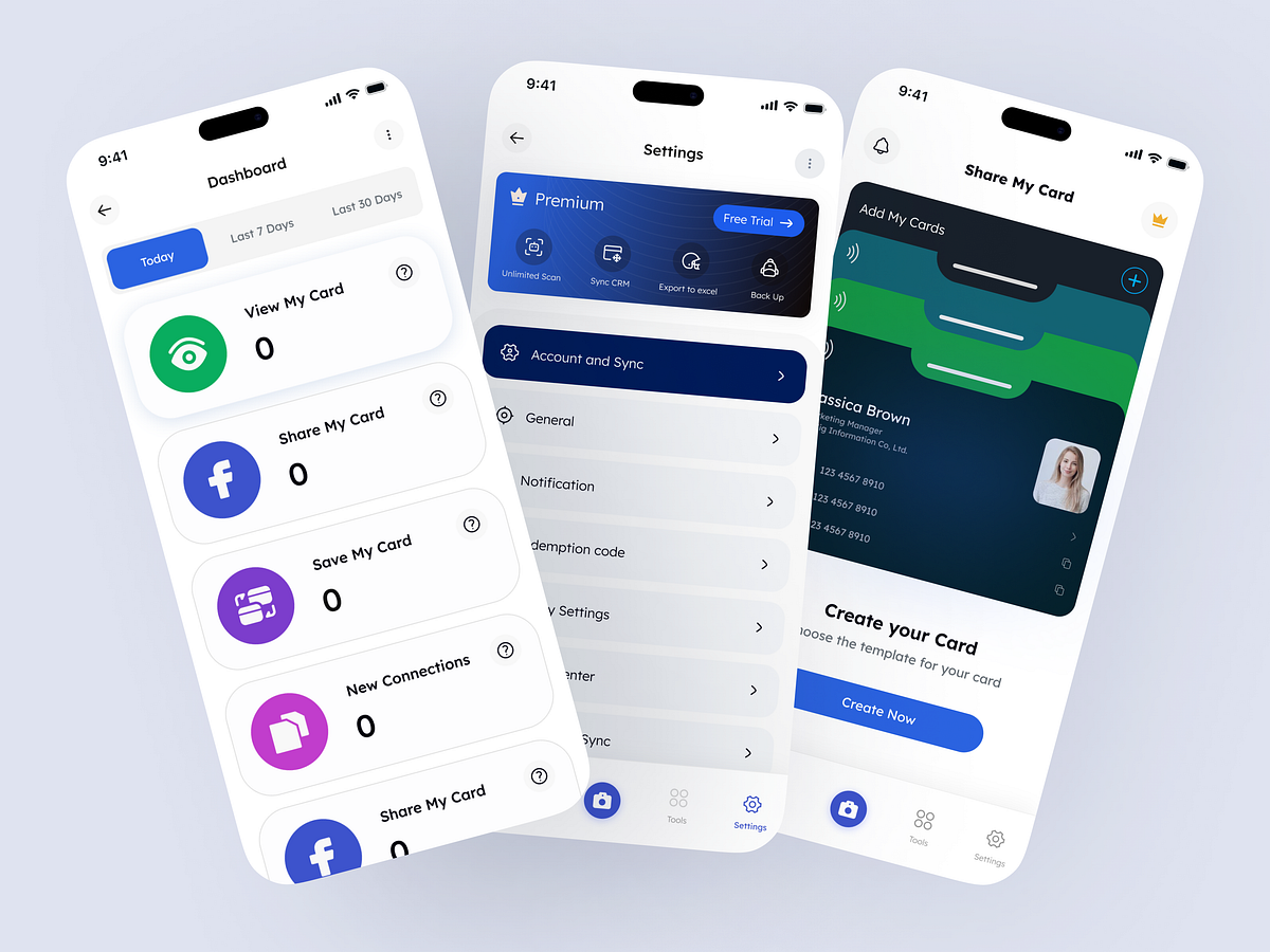 Card Create App Ui Design by Sk Ashik on Dribbble