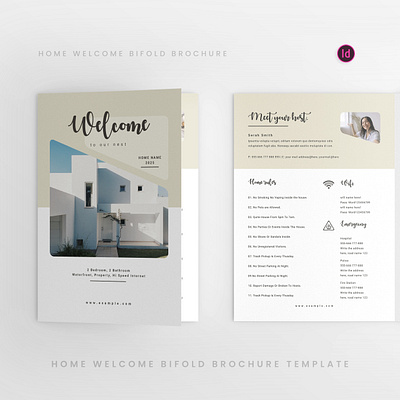 Home welcome book bifold brochure accommodation article book booklet checkout corporate guide human information management marketing profile project proposal real estate rental resource rule staff welcome