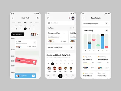 Multifunctional Task Management App app app design ui kit app illustration dashboard design design service graphic design mobile app mobile app design organize project planner productivity app saas social media app task management task management mobile app task manager todo todolist ux