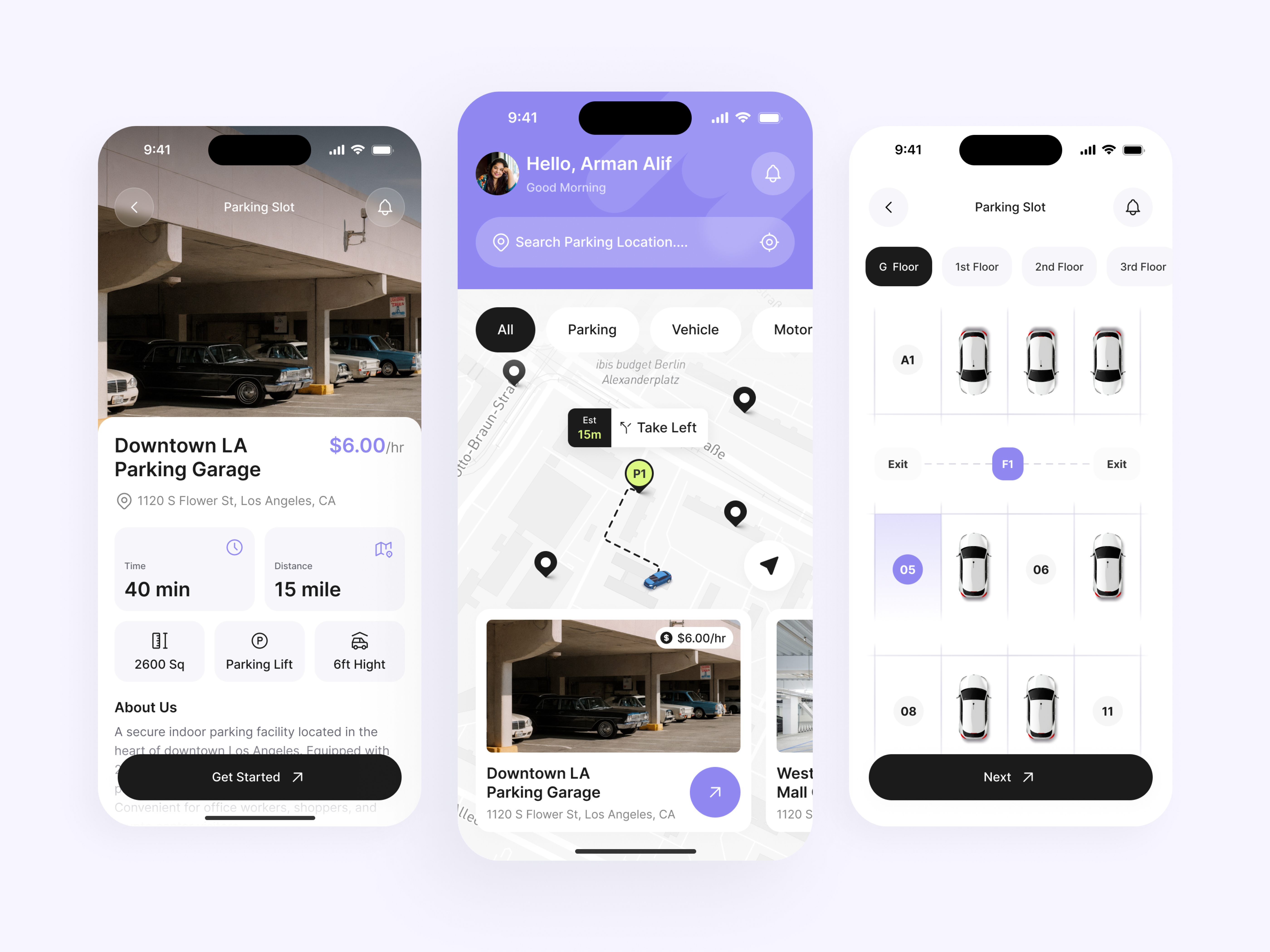 Example of Mobile App UI/UX Design | 5 Screens