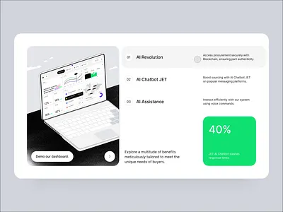 Hover effect for an aviation procurement website animation aviation hover interraction outcrowd saas ui ux uxui