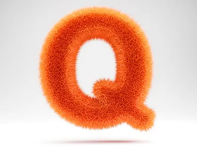 Q – Furry Neon Letter Experiment