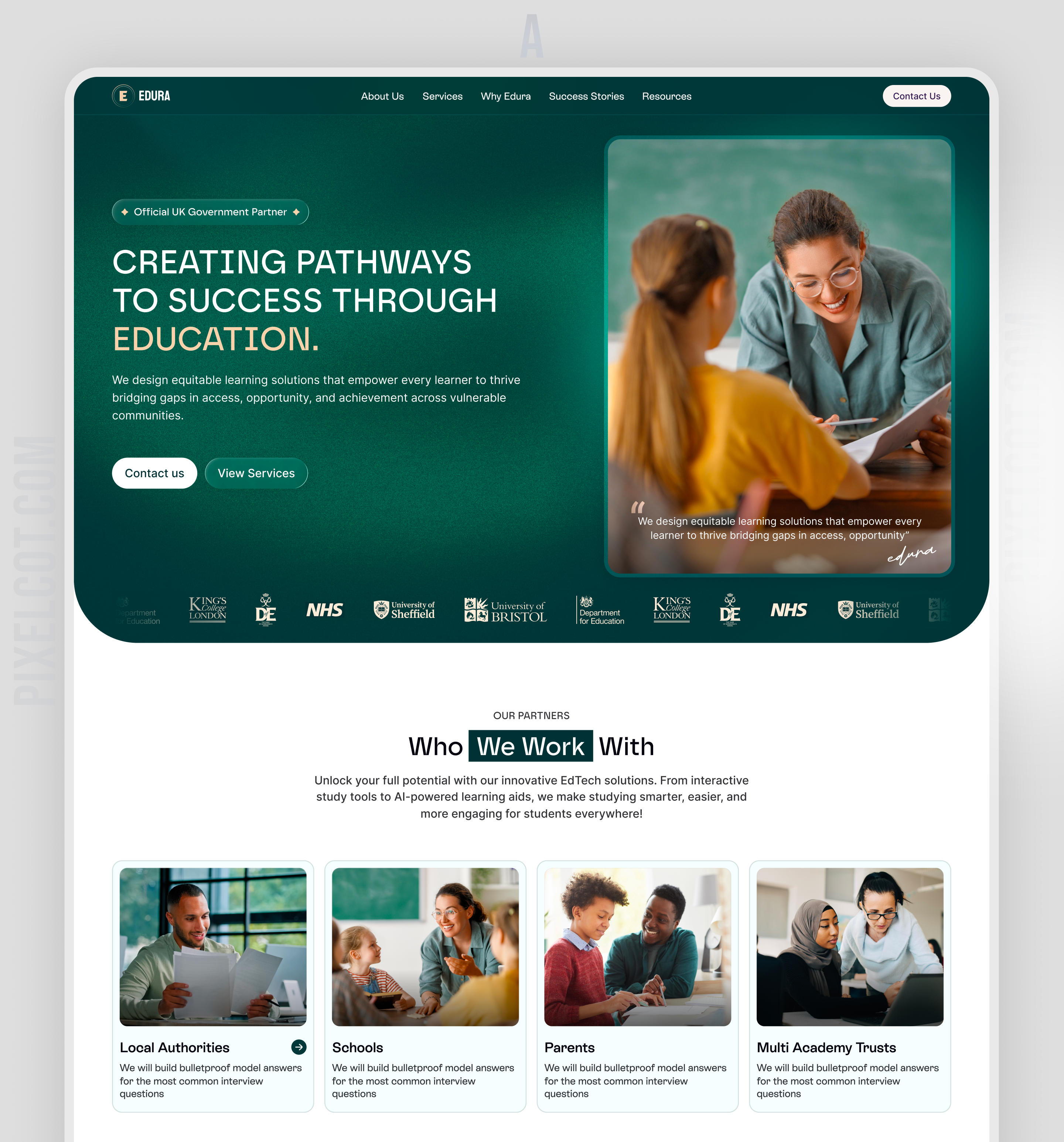 EdTech Website design design edtech edtech landingpage edtech webdesign education website elearning elearning landing page elearning platform landingpage landingpagedesign product design senior designer senior uiux designer ui uiux uiuxdesign user experience ux website website design
