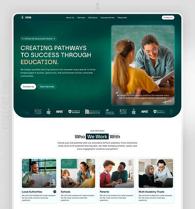 EdTech Website design design edtech edtech landingpage edtech webdesign education website elearning elearning landing page elearning platform landingpage landingpagedesign product design senior designer senior uiux designer ui uiux uiuxdesign user experience ux website website design