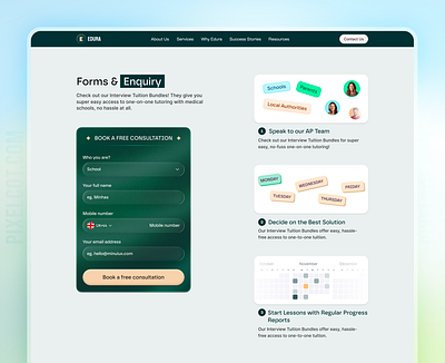 EdTech Landing page design design design for education edtech landing page design edtech web design edtech website edtech website section education landing page design education page design elearning platform design landing landing page design product design ui ui designer uiux design user experience ux ux desinger