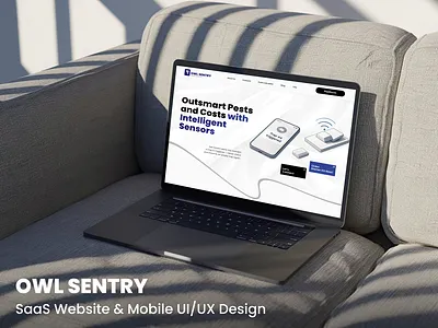 Owl Sentry – SaaS Site For Smart Technology Solutions automation iot solutions product visualization saas saas design saas landing page saas product saas website smart technology technology ui uiux ux web design website design