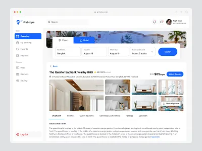 Dashboard Design - Travel Hotel Booking Platform booking platform dashboard dashboard design flight flight booking dashboard hotel hotel booking minimal design product design travel agency travel management travel website web app web app design webapp