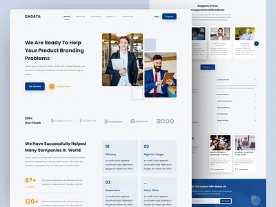 DAGATA - Digital Marketing Landing Page agency branding creative agency digital marketing elementor landing page marketing marketing website template ui design uiux website wordpress