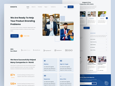 DAGATA - Digital Marketing Landing Page agency branding creative agency digital marketing elementor landing page marketing marketing website template ui design uiux website wordpress