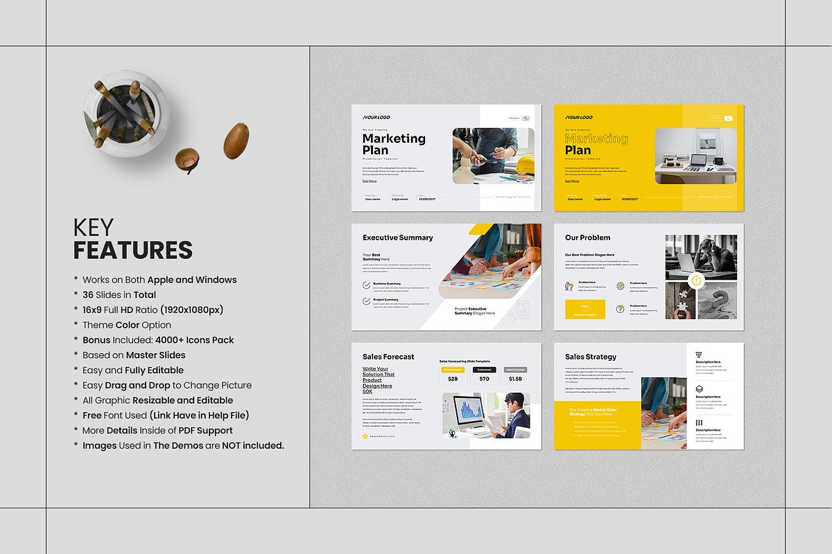 Marketing Plan PowerPoint Template by Isabella Frank on Dribbble