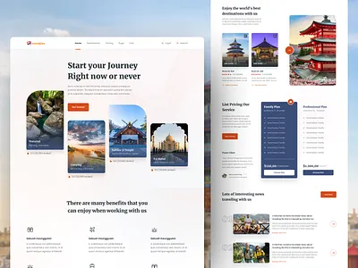 Travelplan - Tour & Travel Agency Landing Page agency business design elementor landing page landscape template ticketing platform tour and travel travel travel agency travel website ui design uiux website wordpress