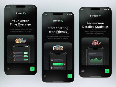 Smart Screen Time Insights — Screenify App Design app app design mobile app mobile app design mobile ui screenify app design smart screen time insights uiux uiux design