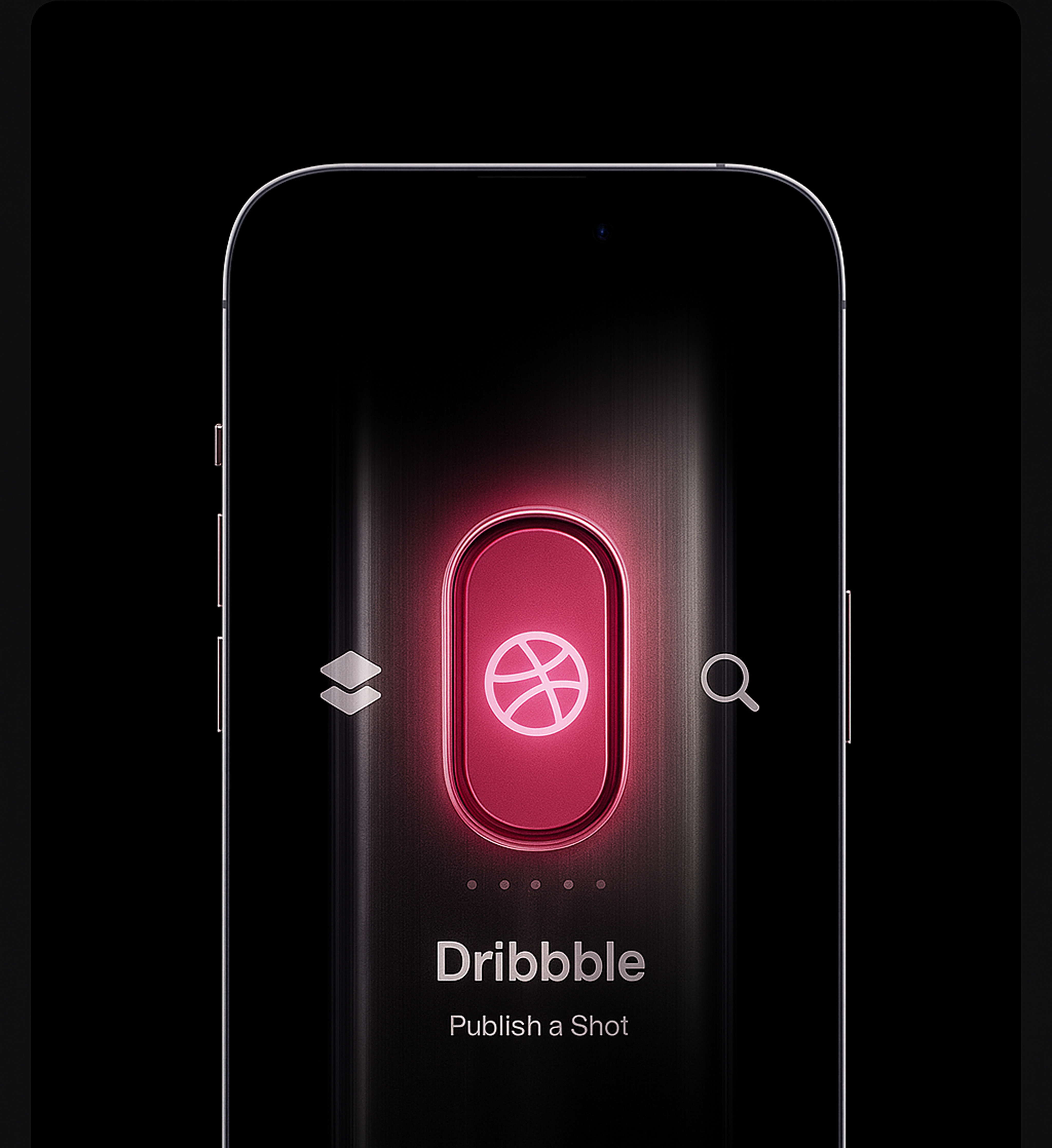 Dribbble Action Button 3d action button apple chatgpt creatives dribbble future design graphic design ios render ui ux visual design