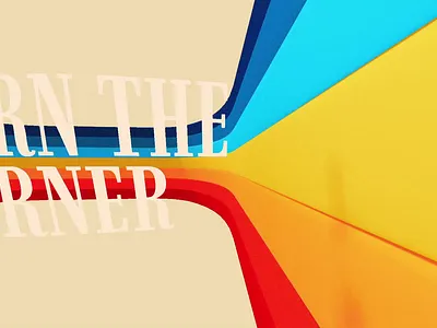 Turn The Corner 3d animation atari colors colours corner design motiondesign spline splinetool web
