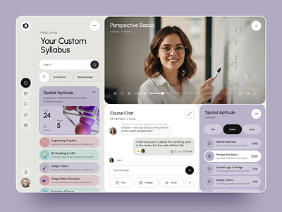 Custom Learning Dashboard Design course dashboard design design education elearning figma interface learning platform minimal design product design saas design student app study app web app web design website design
