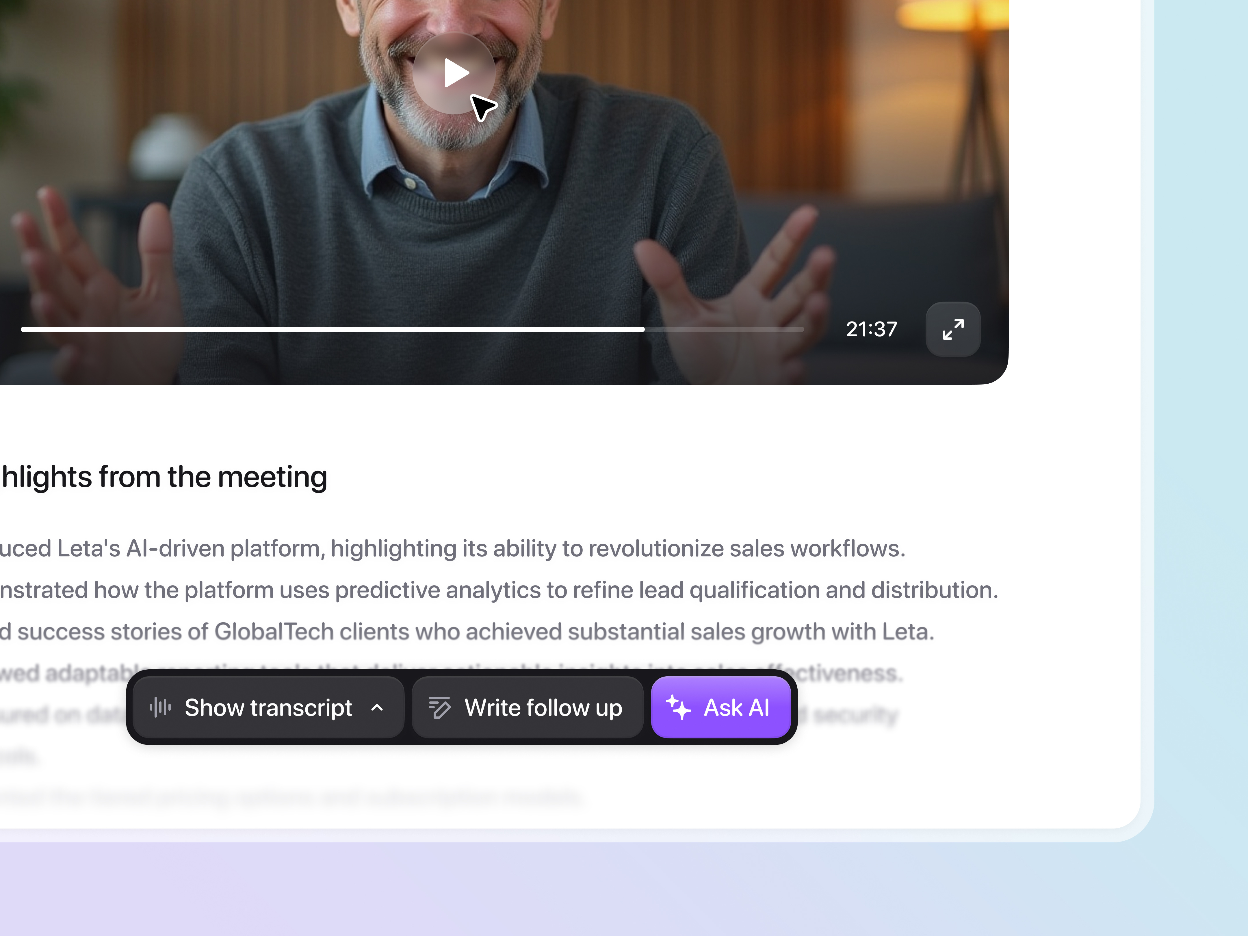 Example of AI Meeting Details