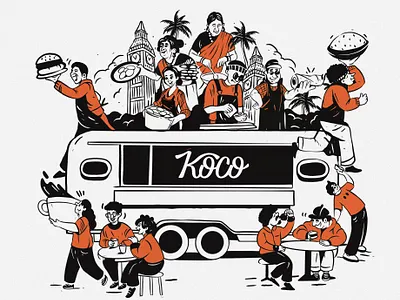 koko cafe branding design fireart fireart fireart studio graphic design illustration logo ui ux vector