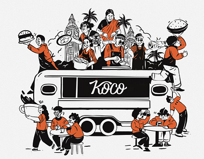 koko cafe branding design fireart fireart fireart studio graphic design illustration logo ui ux vector