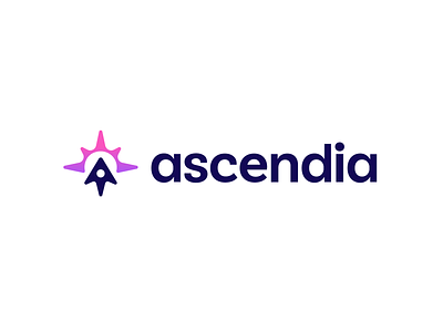 ascendia ascendia branding identity logo logo design logo designer mark modern pointer rocket space star sun symbol
