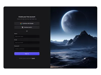 clean sign up page clean design clean ui digital product design minimal ui mobile ui modern ui registration sign up ui user onboarding ux web app design