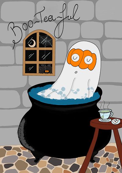 Halloween chills design digital art ghost illustration