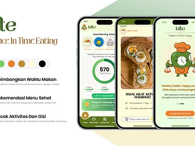 Balance In Time Eating branding graphic design ui