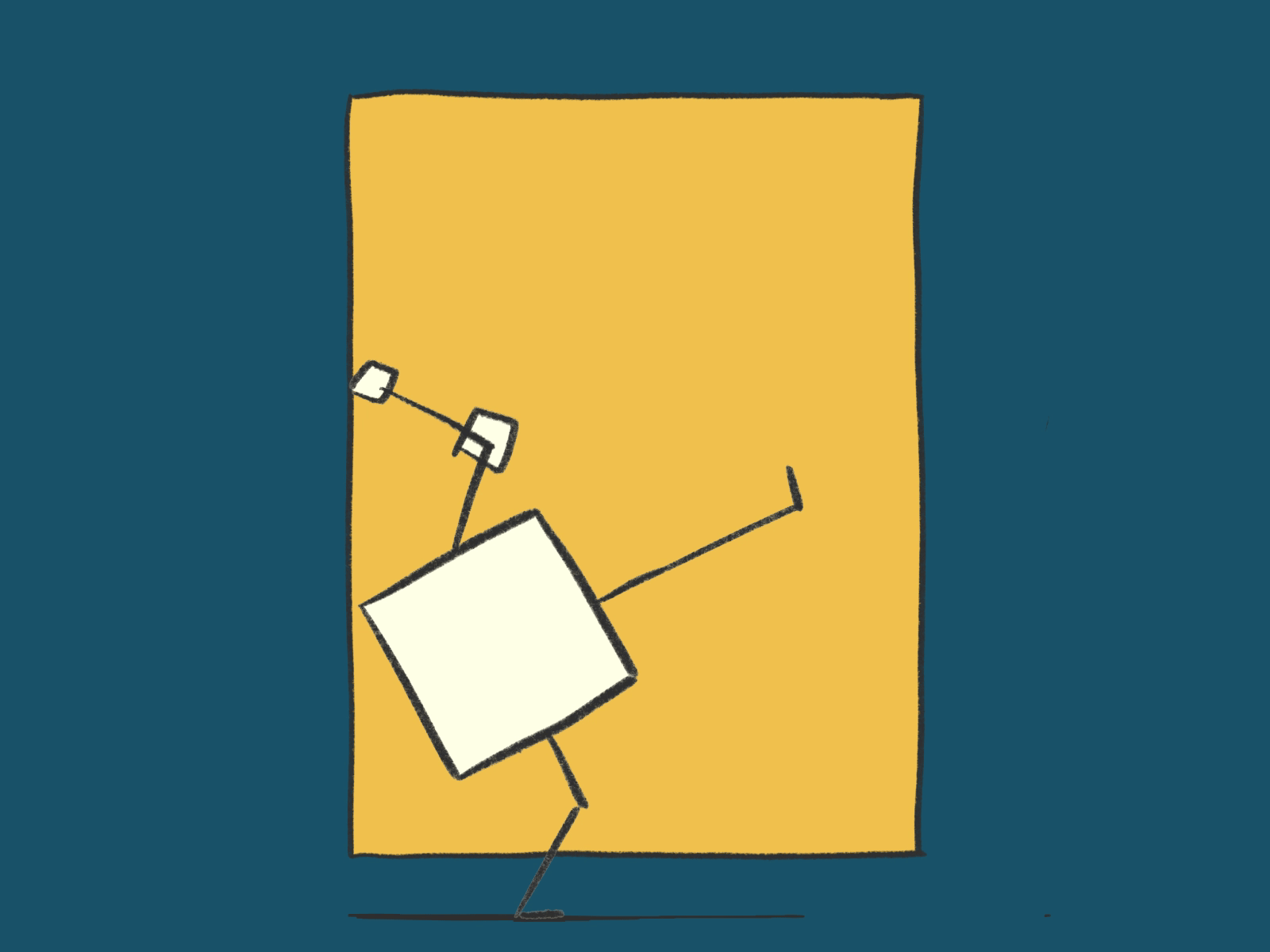 Tumble stomp animated gif animatedgif animation bounce cel animation character design frame by frame gastaloop illustration procreate walk cycle