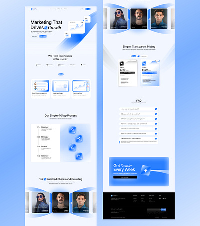 Bright Wave landing page Bright wave is a marketing agency. branding graphic design ui