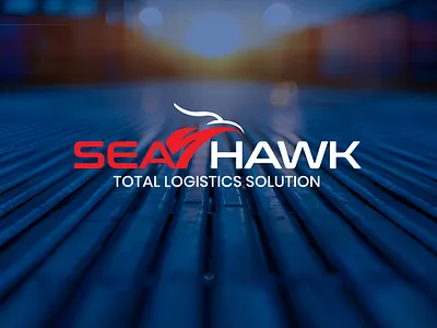 SeaHawk Logo Design branding creative freight graphic design hawk logistics logo sea solution total