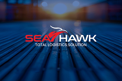 SeaHawk Logo Design branding creative freight graphic design hawk logistics logo sea solution total