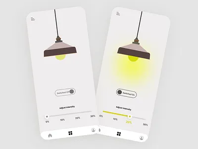 Smart Lamp App UI Design Concept Figma adobe xd app app ui app ui design bulb setting app electricity control app figma illustration lamp app smart bulb app smart lamp ui ui app ui design ui ux web app