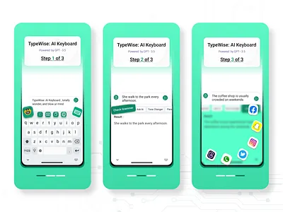 AI Keyboard App Onboarding ai assistant ai keyboard ai keyboard app ai keyboard ui app design app ui figma keyboard keyboard app keyboard design landing page mobile app mobile app design onboarding onboarding app onboarding ui premium ui design uiux web design